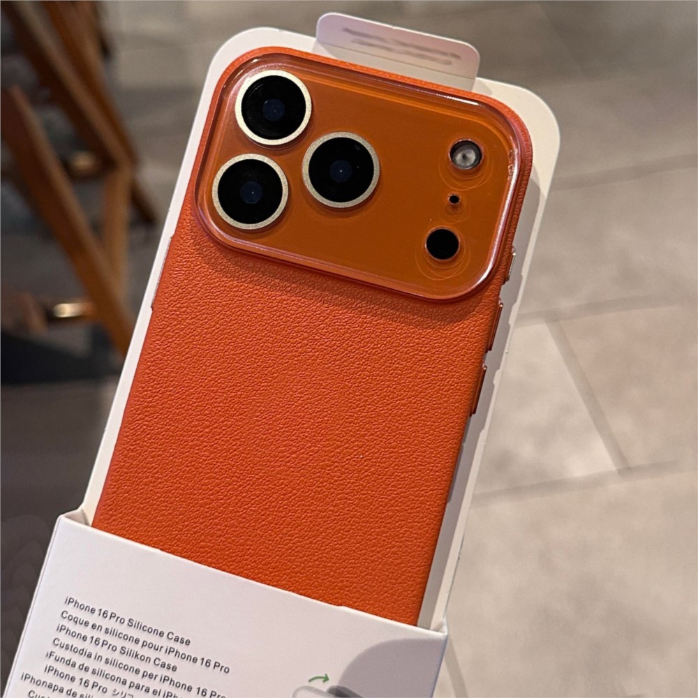 Camera Leather Case - Luxuriöse HD-Kamerahülle aus Hartglas für iPhone