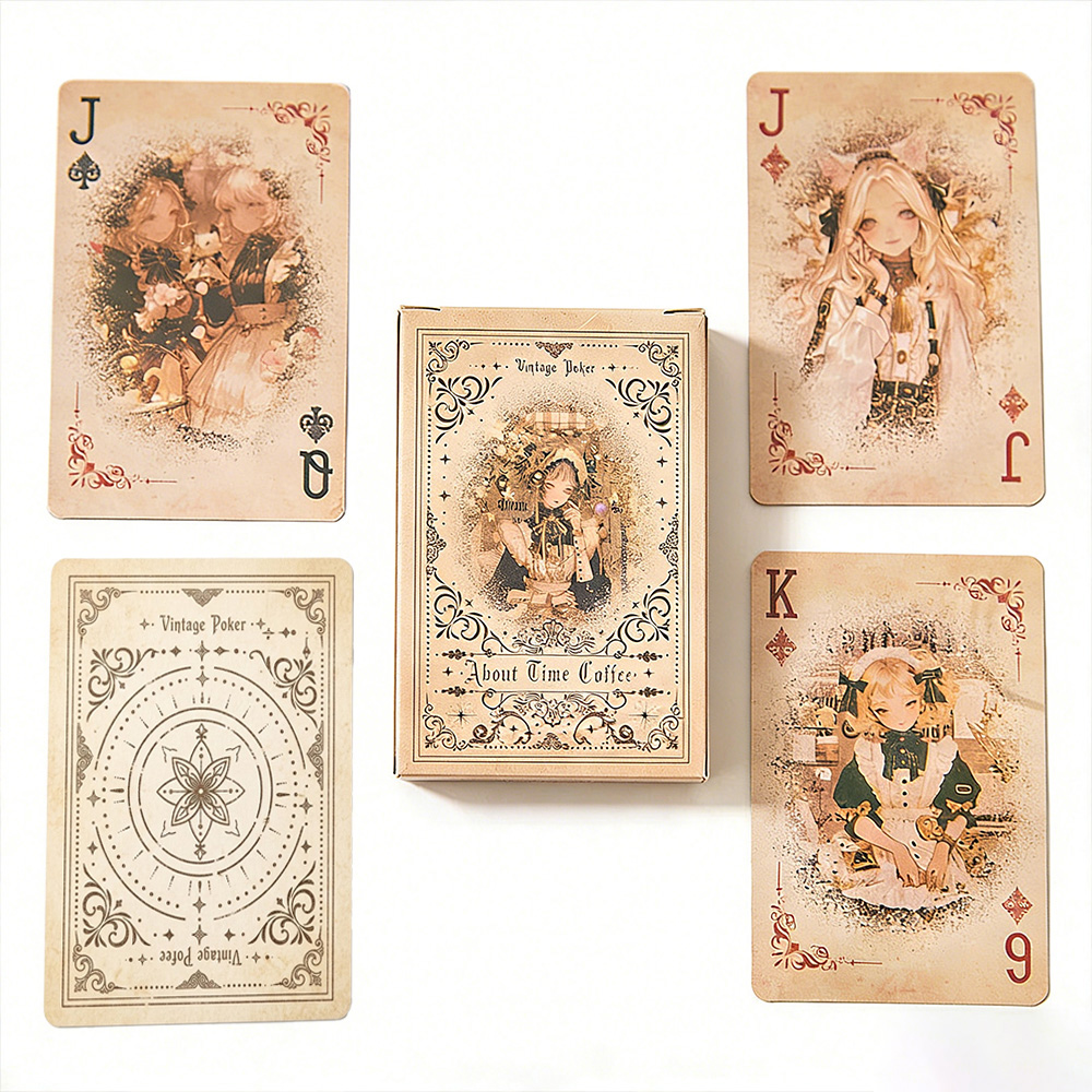 Vintage Collectible Playing Cards - Vintage Märchen-Mädchen Spielkarten 55 Stück, Europäisches