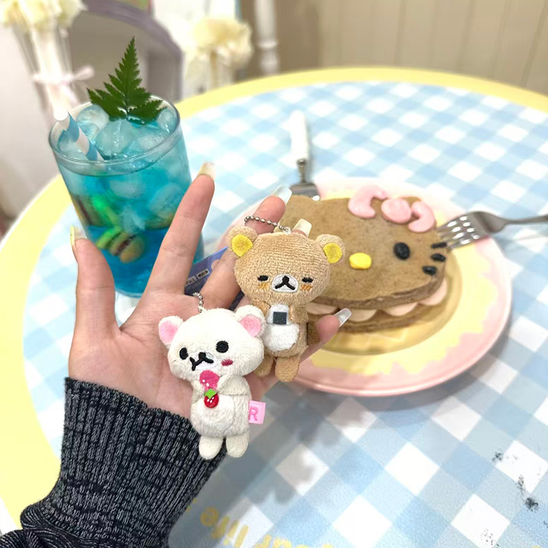 Vintage Collectible Bears - Rilakkuma Vintage-Plüsch-Schlüsselanhänger, niedlicher Bärenpuppen-Taschenanhänger im antiken