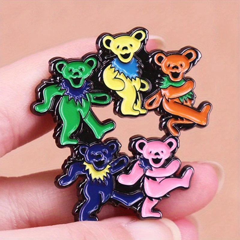 Vintage Collectible Bears - Dancing Bears Emaille Pin Rock Band