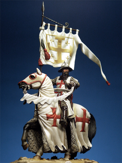 Vintage Collectible Figures - Templer-Ritter Sammelfigur 54 mm im Vintage-Stil,