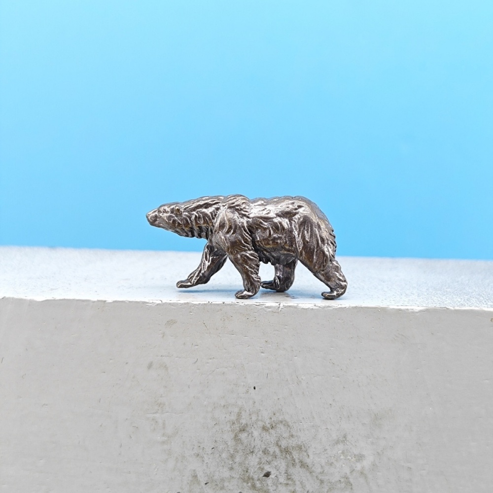 Vintage Collectible Bears - Vintage Messingfigur Brauner Bär Miniatur Wildtier-Statue