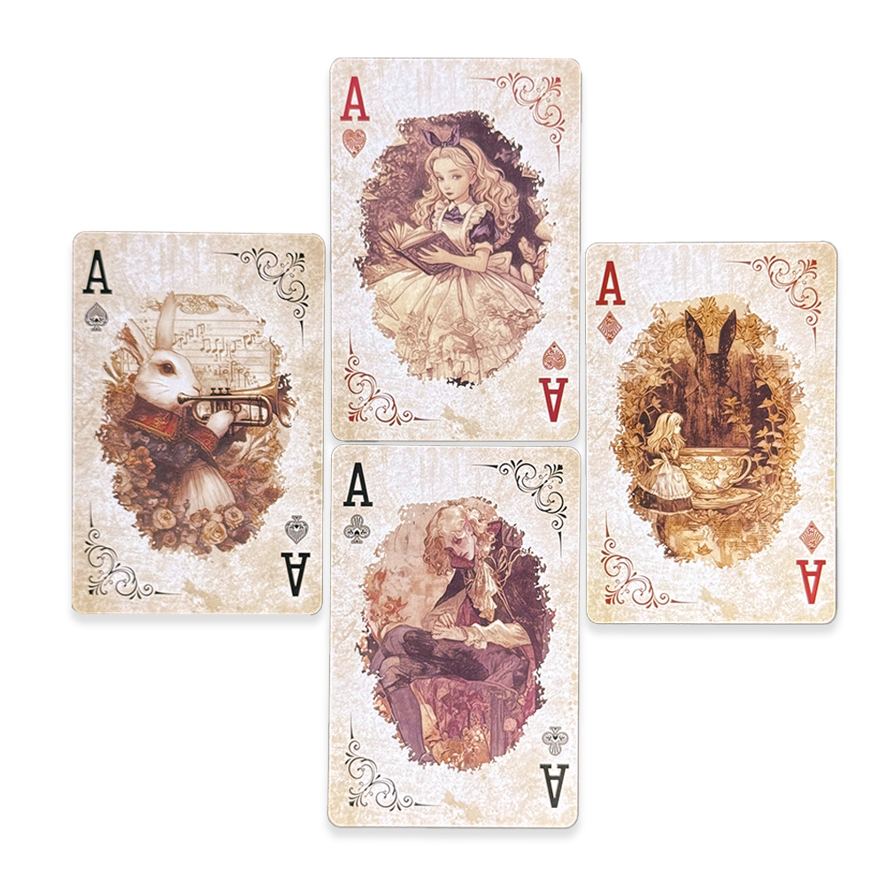 55-teiliges Alice im Wunderlan – Vintage Collectible Playing Cards Bewertung und Preis