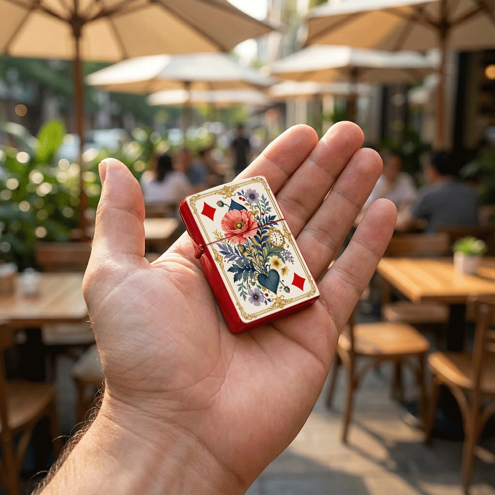 Vintage-Feuerzeug im Tarotkart – Vintage Collectible Playing Cards Bewertung und Preis