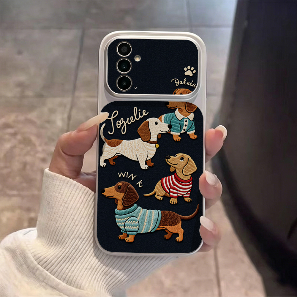 Cartoon-Welpen-Leder-Handyhüll – Camera Leather Case Bewertung und Preis