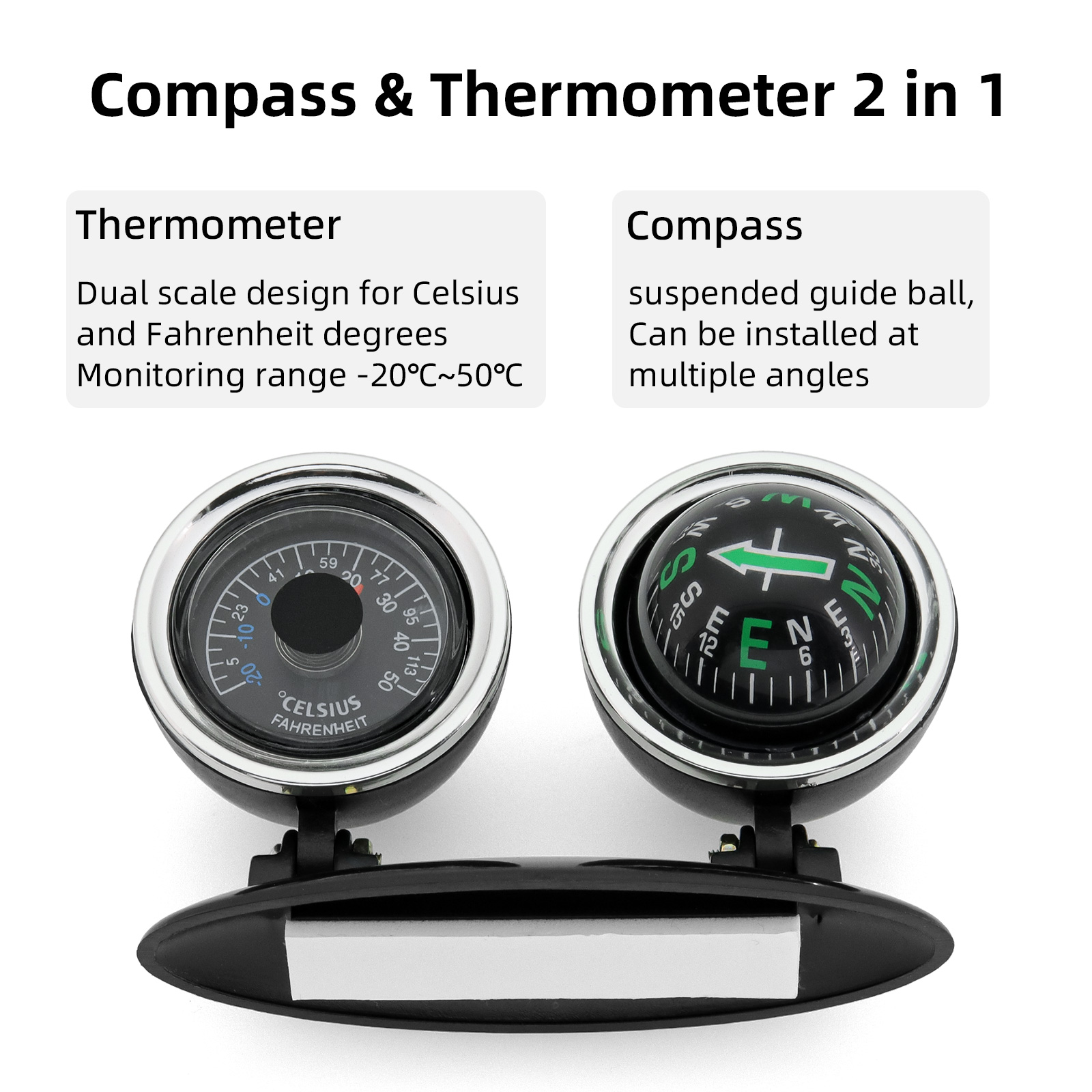 Auto-Ornamente Kompass Thermom – Analog Meter Gauge Bewertung und Preis