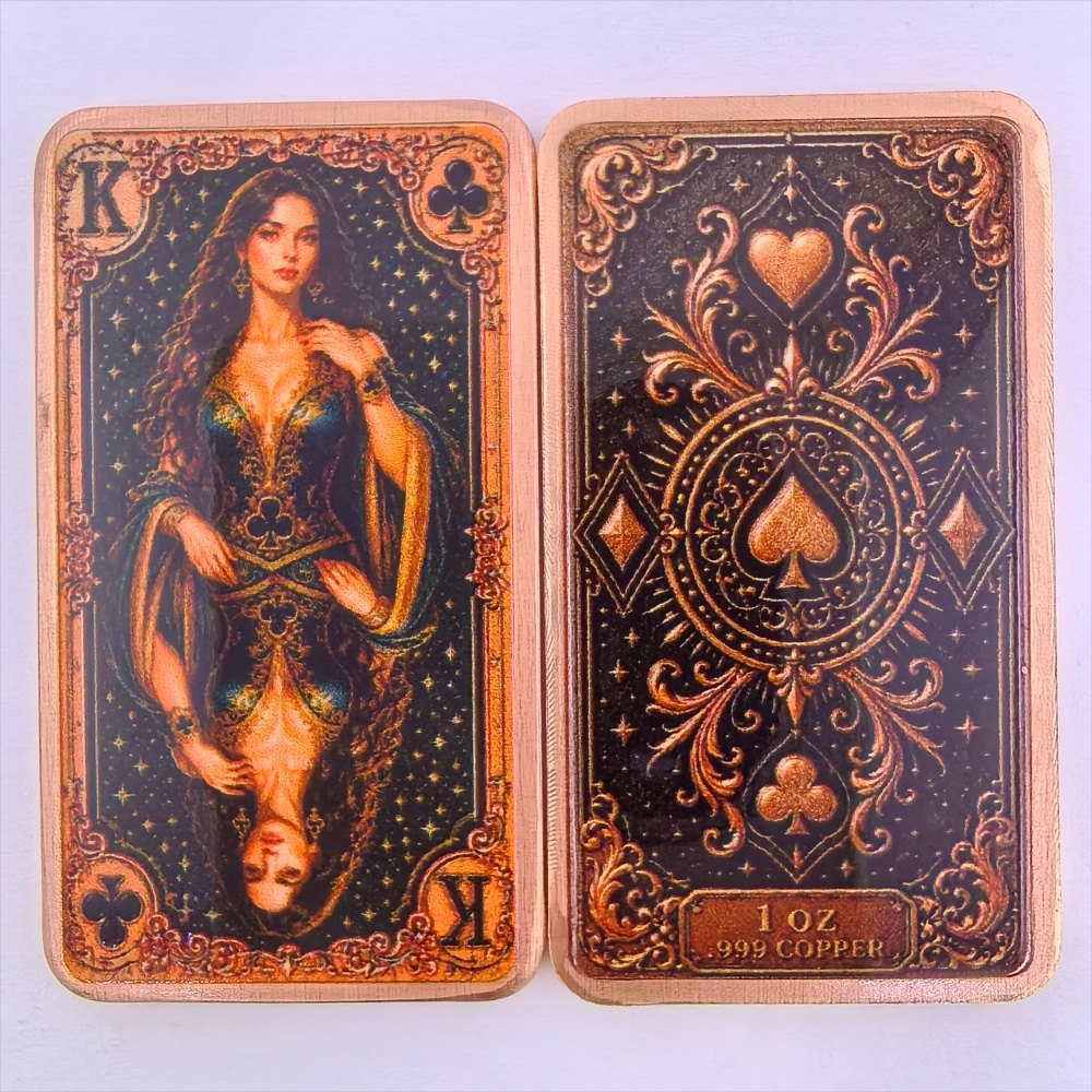 1oz .999 Feinkupferbarren Poke – Vintage Collectible Playing Cards Bewertung und Preis