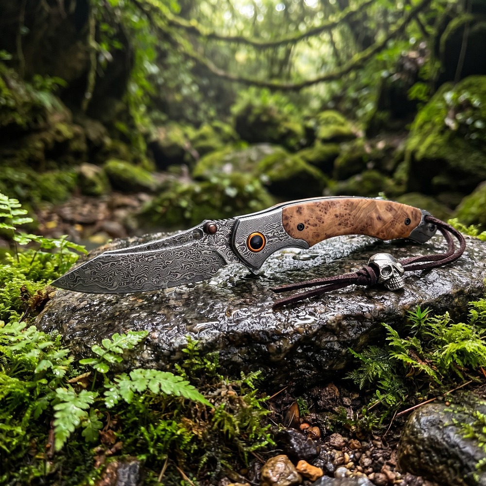 Hochharter Damastmuster-Klappm – Vintage Collectible Pocket Knives Bewertung und Preis