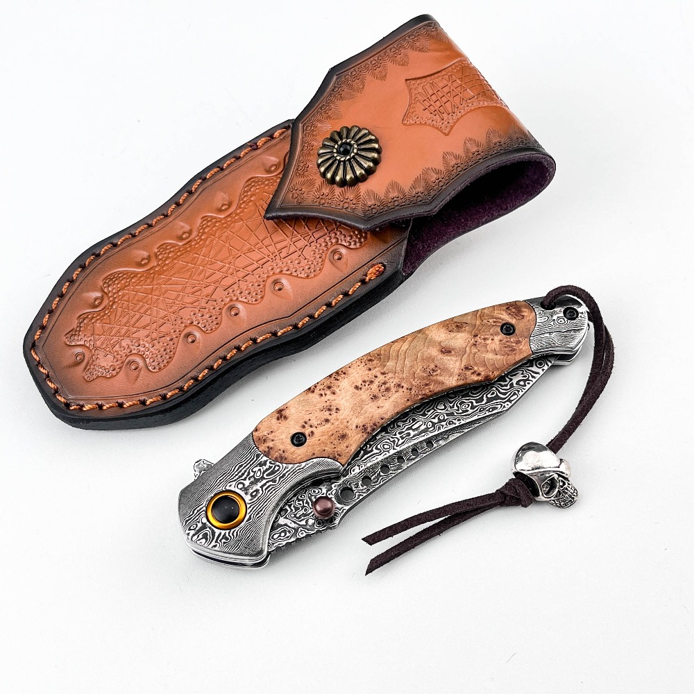 Hochharter Damastmuster-Klappm – Vintage Collectible Pocket Knives Bewertung und Preis
