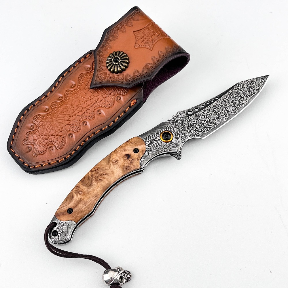 Hochhärte-Damastmuster-Klappme – Vintage Collectible Pocket Knives Bewertung und Preis